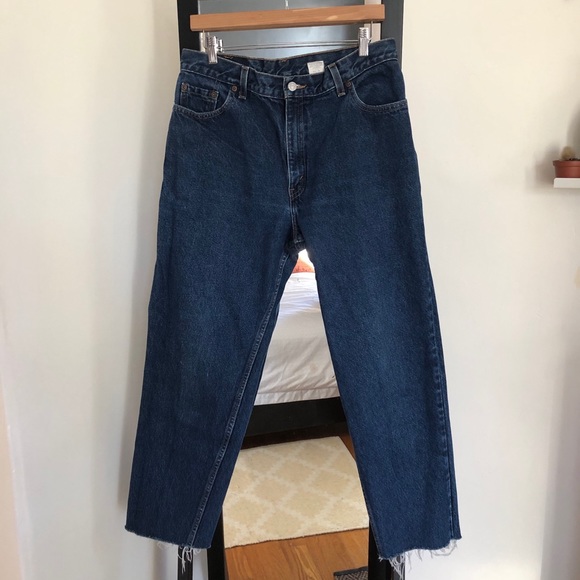 Vintage Levi’s 550 high waist “mom jeans” - dark wash, red tab 80s vintage ❤️💙 - Picture 4 of 14